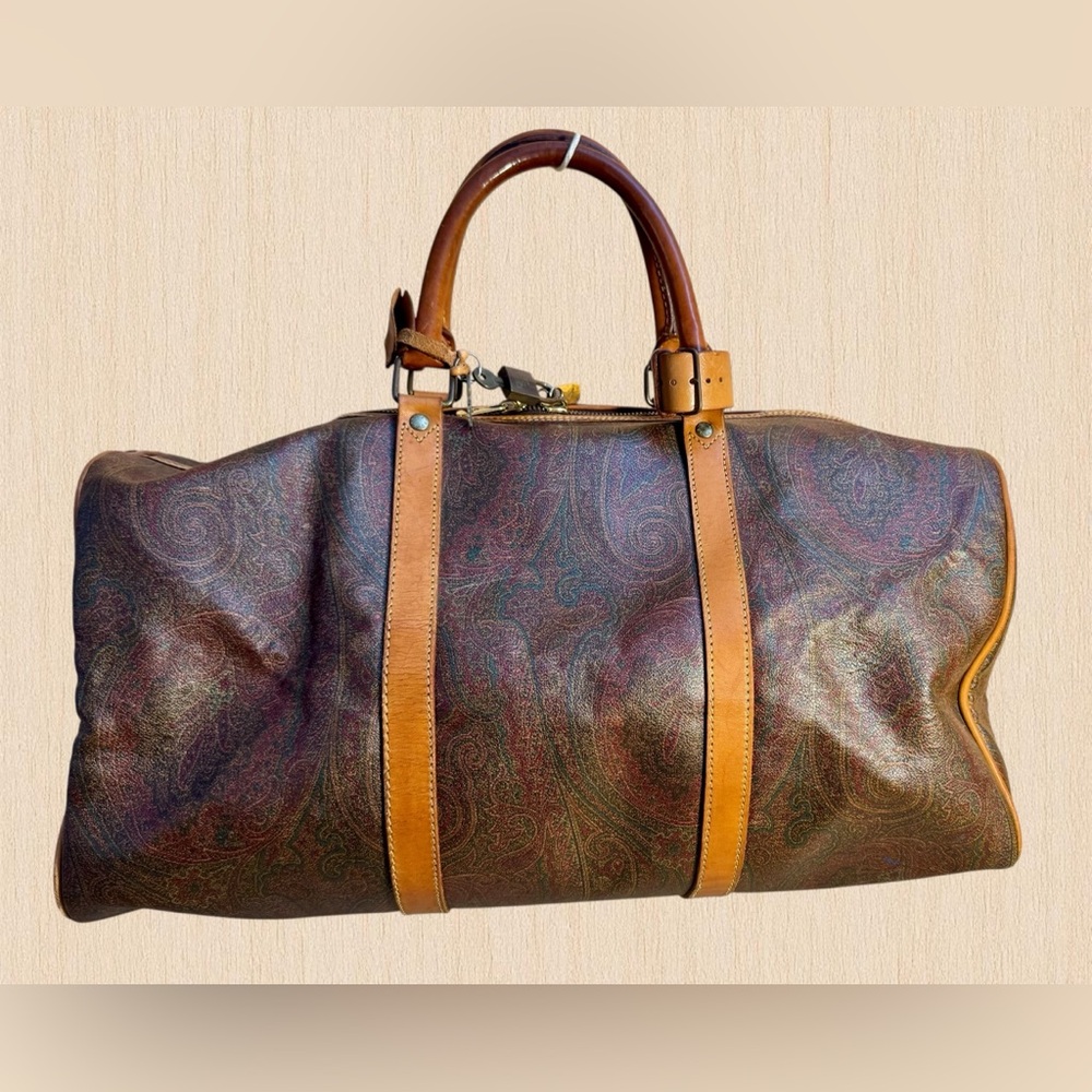 Vintage Etro Paisley Weekender / Duffle Bag – Made in Italy - Picture 11 of 16